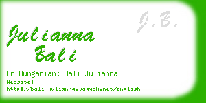 julianna bali business card